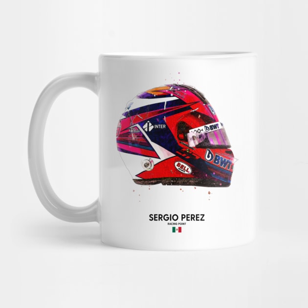 F1 2020 Sergio Perez Crash Helmet by DB Motorsport Designs